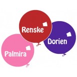 Tri Colore Ballon Labels 16 stuks Meisjes