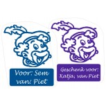 Zwarte Piet Labels 9 stuks
